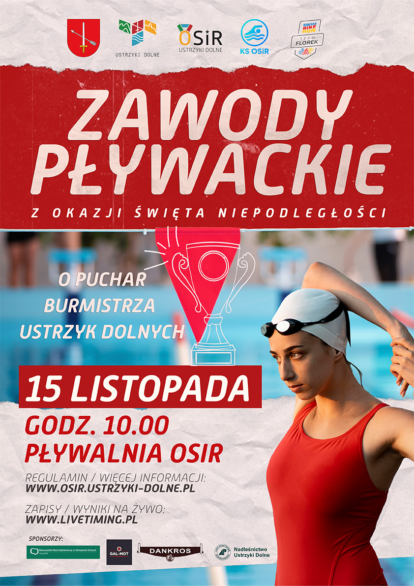 pływaczka na tle basenu
